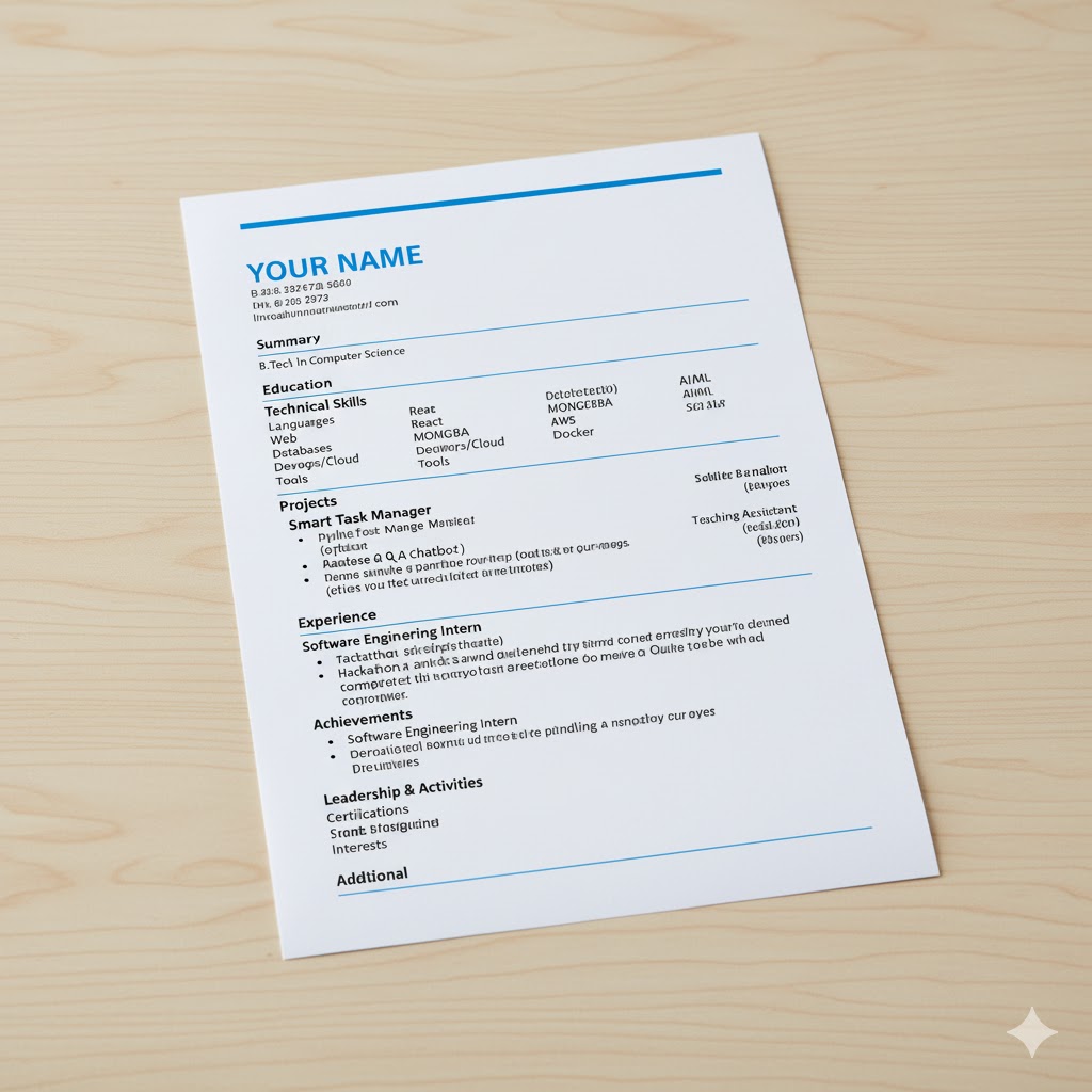 Before: typical resume